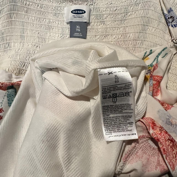 Old navy Tall XL summer dress floral fit flare cami tank summer dress cottage - Picture 5 of 5